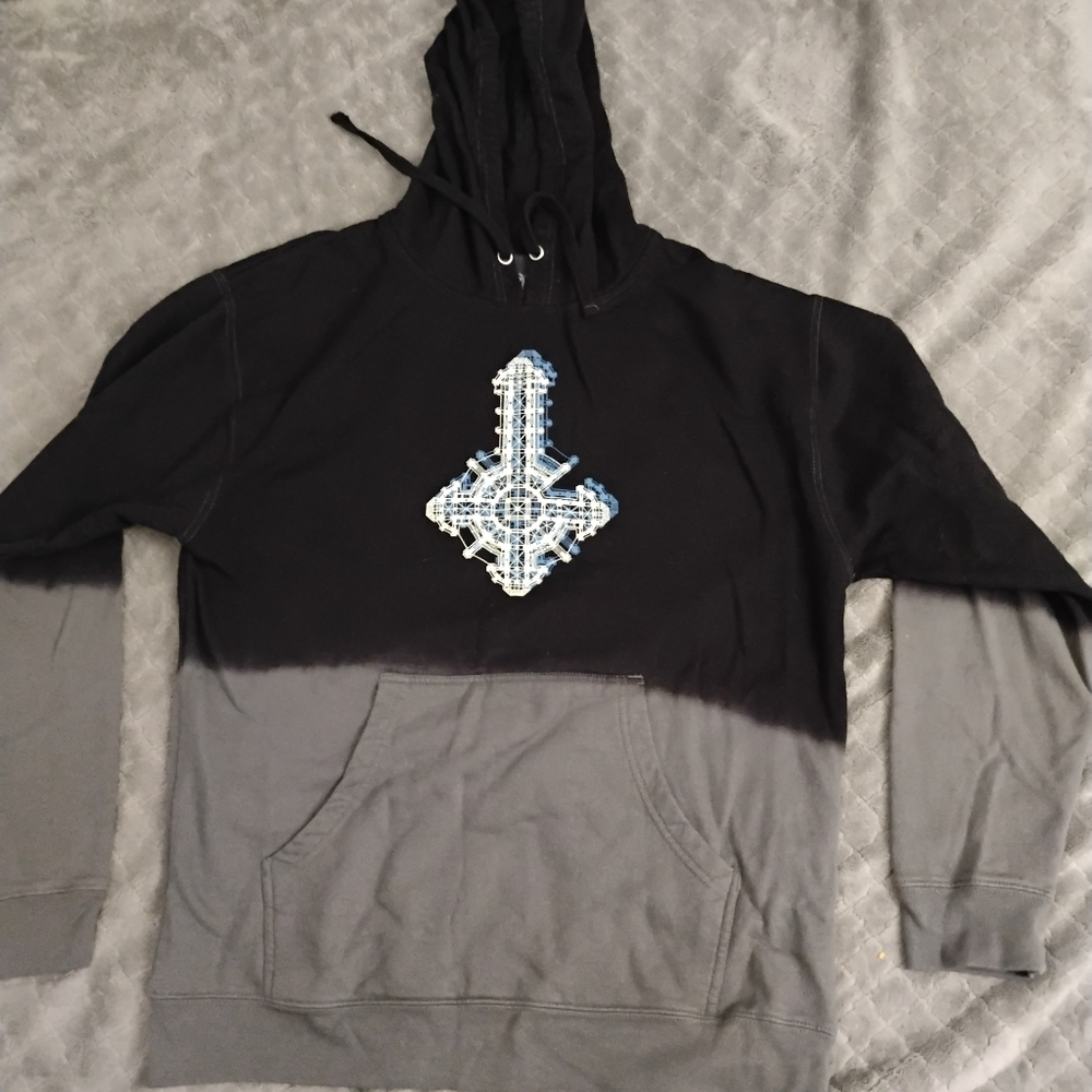 Ghost  Black and Gray Men's Hoodie